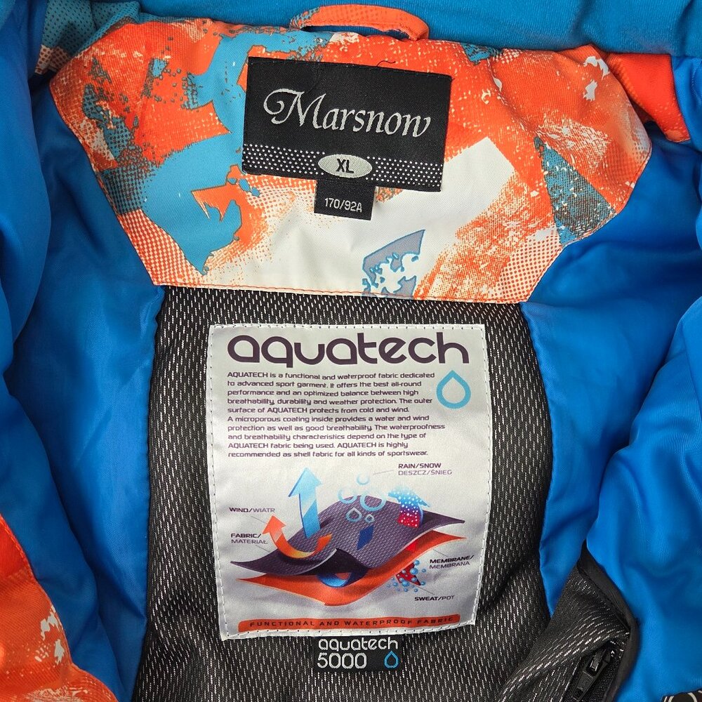 Marsnow Aquitech Multi-color, Puffer Removable hood Sporty Contemporary Women XL - Picture 2 of 14